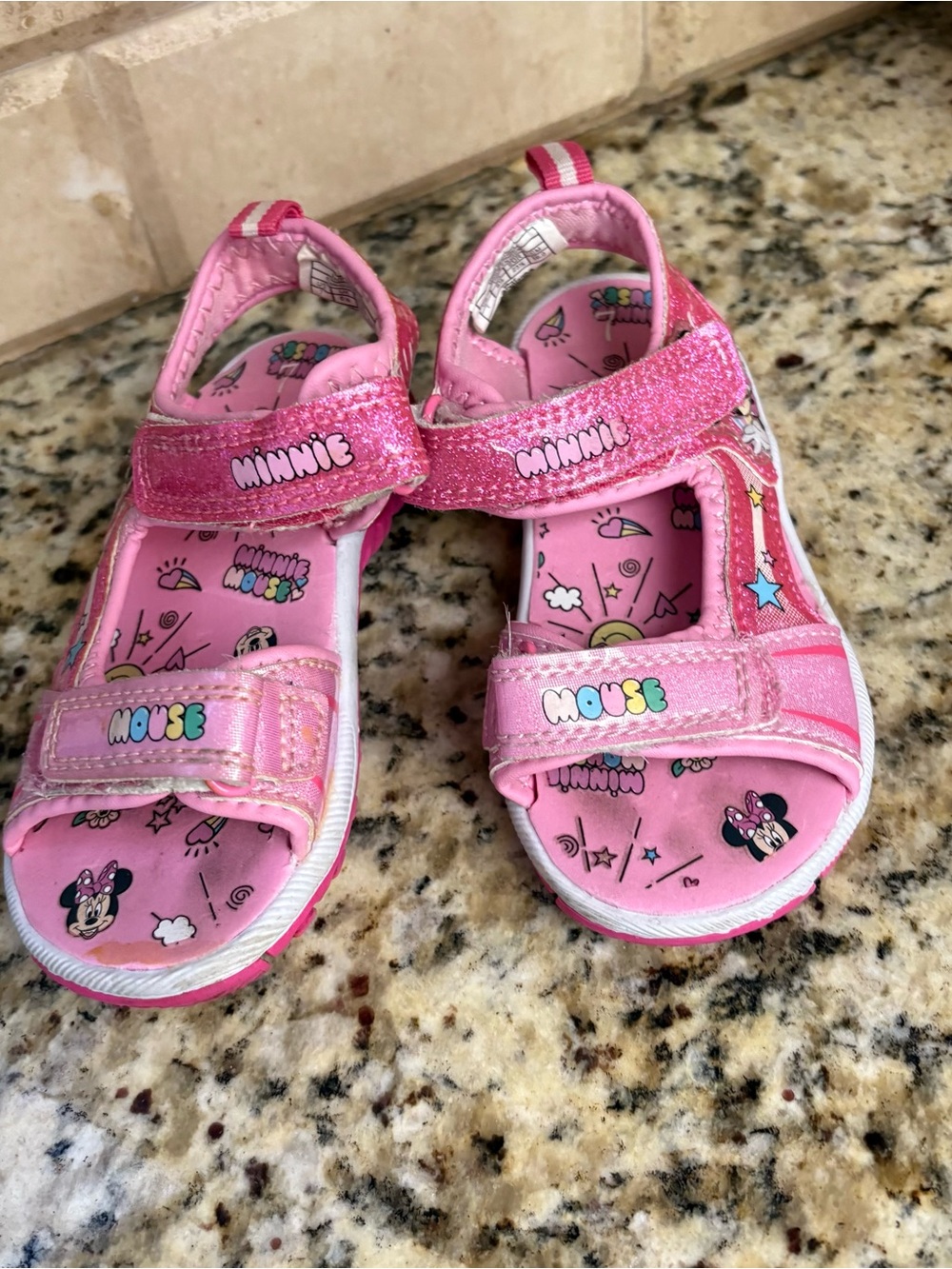 Pink Glitter Kids Sandals